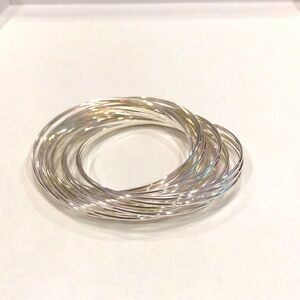 Silpada sterling silver interlocking bangle, new in packaging